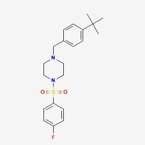 molecular formula C21H27FN2O2S B4662444 1-(4-tert-butylbenzyl)-4-[(4-fluorophenyl)sulfonyl]piperazine 