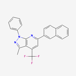 3-methyl-6-(2-naphthyl)-1-phenyl-4-(trifluoromethyl)-1H-pyrazolo[3,4-b]pyridine