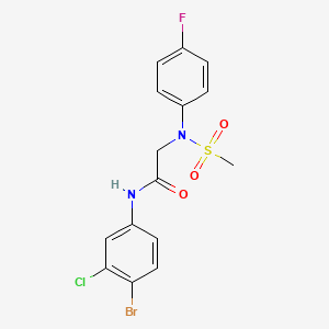 N~1~-(4-bromo-3-chlorophenyl)-N~2~-(4-fluorophenyl)-N~2~-(methylsulfonyl)glycinamide