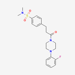 4-{3-[4-(2-fluorophenyl)-1-piperazinyl]-3-oxopropyl}-N,N-dimethylbenzenesulfonamide