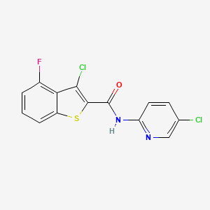 3-chloro-N-(5-chloro-2-pyridinyl)-4-fluoro-1-benzothiophene-2-carboxamide