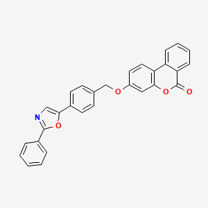 3-{[4-(2-phenyl-1,3-oxazol-5-yl)benzyl]oxy}-6H-benzo[c]chromen-6-one