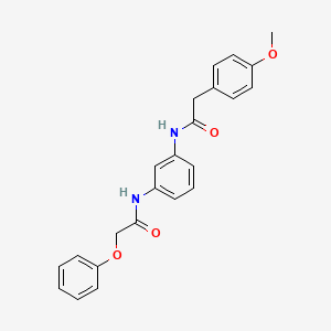 molecular formula C23H22N2O4 B4662565 2-(4-methoxyphenyl)-N-{3-[(phenoxyacetyl)amino]phenyl}acetamide 