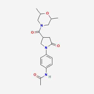 N-(4-{4-[(2,6-dimethylmorpholin-4-yl)carbonyl]-2-oxopyrrolidin-1-yl}phenyl)acetamide