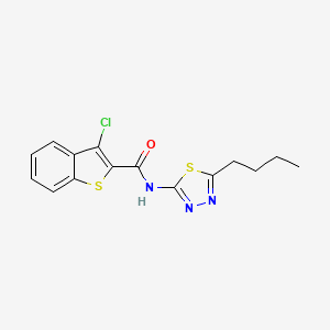 N-(5-butyl-1,3,4-thiadiazol-2-yl)-3-chloro-1-benzothiophene-2-carboxamide