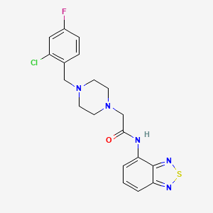 N-2,1,3-benzothiadiazol-4-yl-2-[4-(2-chloro-4-fluorobenzyl)-1-piperazinyl]acetamide