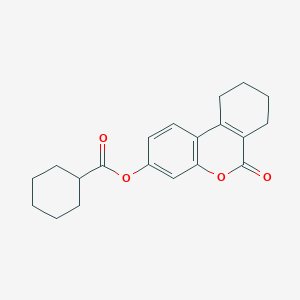 molecular formula C20H22O4 B4662682 6-oxo-7,8,9,10-tetrahydro-6H-benzo[c]chromen-3-yl cyclohexanecarboxylate 