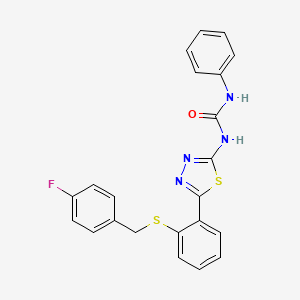 N-(5-{2-[(4-fluorobenzyl)thio]phenyl}-1,3,4-thiadiazol-2-yl)-N'-phenylurea