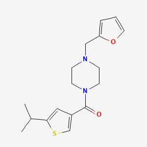 molecular formula C17H22N2O2S B4662736 1-(2-furylmethyl)-4-[(5-isopropyl-3-thienyl)carbonyl]piperazine 