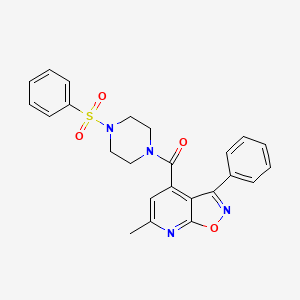 6-methyl-3-phenyl-4-{[4-(phenylsulfonyl)-1-piperazinyl]carbonyl}isoxazolo[5,4-b]pyridine