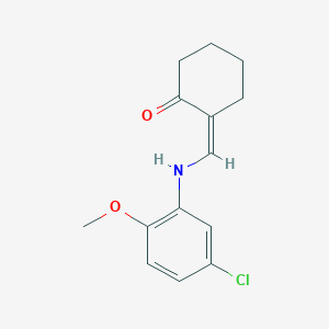 molecular formula C14H16ClNO2 B4662757 2-{[(5-chloro-2-methoxyphenyl)amino]methylene}cyclohexanone 