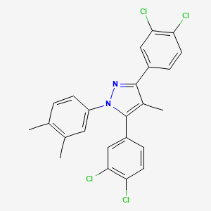 3,5-bis(3,4-dichlorophenyl)-1-(3,4-dimethylphenyl)-4-methyl-1H-pyrazole