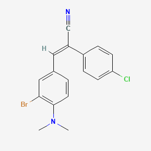 3-[3-bromo-4-(dimethylamino)phenyl]-2-(4-chlorophenyl)acrylonitrile