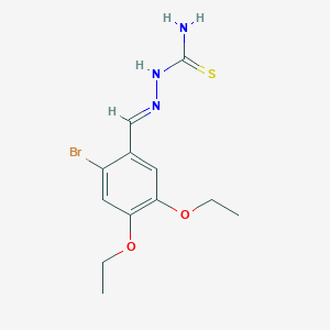 molecular formula C12H16BrN3O2S B4662791 2-bromo-4,5-diethoxybenzaldehyde thiosemicarbazone 