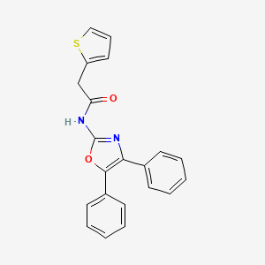 molecular formula C21H16N2O2S B4662808 N-(4,5-diphenyl-1,3-oxazol-2-yl)-2-(2-thienyl)acetamide 