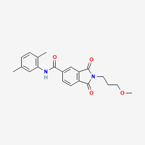 molecular formula C21H22N2O4 B4662847 N-(2,5-dimethylphenyl)-2-(3-methoxypropyl)-1,3-dioxo-5-isoindolinecarboxamide 