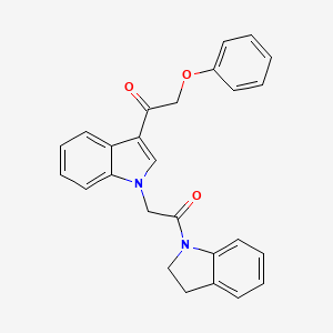 1-{1-[2-(2,3-dihydro-1H-indol-1-yl)-2-oxoethyl]-1H-indol-3-yl}-2-phenoxyethanone