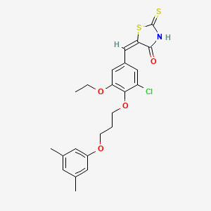 5-{3-chloro-4-[3-(3,5-dimethylphenoxy)propoxy]-5-ethoxybenzylidene}-2-thioxo-1,3-thiazolidin-4-one