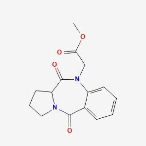 methyl (5,11-dioxo-2,3,11,11a-tetrahydro-1H-pyrrolo[2,1-c][1,4]benzodiazepin-10(5H)-yl)acetate