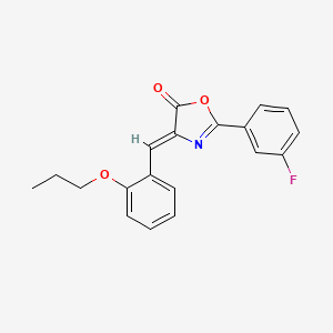 molecular formula C19H16FNO3 B4662929 2-(3-fluorophenyl)-4-(2-propoxybenzylidene)-1,3-oxazol-5(4H)-one 