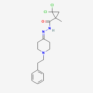 molecular formula C18H23Cl2N3O B4662950 2,2-dichloro-1-methyl-N'-[1-(2-phenylethyl)-4-piperidinylidene]cyclopropanecarbohydrazide 