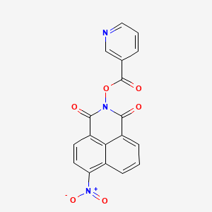 molecular formula C18H9N3O6 B4662957 6-nitro-2-[(3-pyridinylcarbonyl)oxy]-1H-benzo[de]isoquinoline-1,3(2H)-dione 