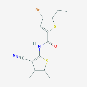 molecular formula C14H13BrN2OS2 B4662968 4-bromo-N-(3-cyano-4,5-dimethyl-2-thienyl)-5-ethyl-2-thiophenecarboxamide 