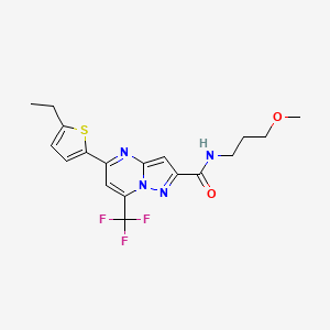 5-(5-ethyl-2-thienyl)-N-(3-methoxypropyl)-7-(trifluoromethyl)pyrazolo[1,5-a]pyrimidine-2-carboxamide