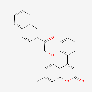 molecular formula C28H20O4 B4663012 7-methyl-5-[2-(2-naphthyl)-2-oxoethoxy]-4-phenyl-2H-chromen-2-one 