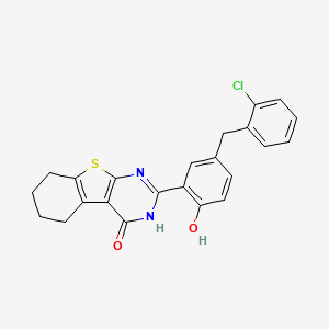 2-[5-(2-chlorobenzyl)-2-hydroxyphenyl]-5,6,7,8-tetrahydro[1]benzothieno[2,3-d]pyrimidin-4(3H)-one