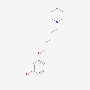 molecular formula C17H27NO2 B4663048 1-[5-(3-methoxyphenoxy)pentyl]piperidine 