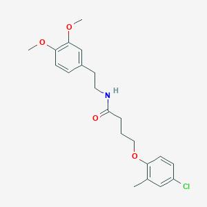 molecular formula C21H26ClNO4 B4663062 4-(4-chloro-2-methylphenoxy)-N-[2-(3,4-dimethoxyphenyl)ethyl]butanamide 