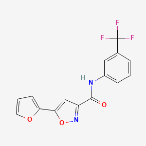 molecular formula C15H9F3N2O3 B4663122 5-(2-furyl)-N-[3-(trifluoromethyl)phenyl]-3-isoxazolecarboxamide 