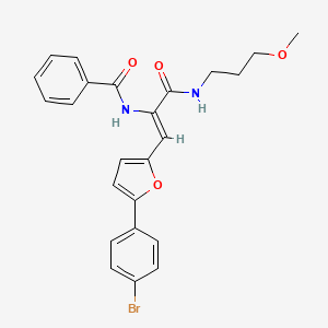 molecular formula C24H23BrN2O4 B4663139 N-(2-[5-(4-bromophenyl)-2-furyl]-1-{[(3-methoxypropyl)amino]carbonyl}vinyl)benzamide 