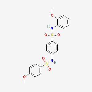 molecular formula C20H20N2O6S2 B4663150 4-methoxy-N-(4-{[(2-methoxyphenyl)amino]sulfonyl}phenyl)benzenesulfonamide 