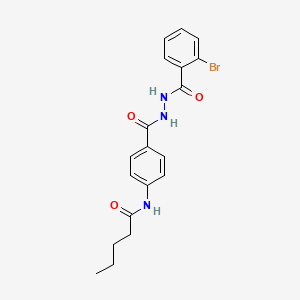 N-(4-{[2-(2-bromobenzoyl)hydrazino]carbonyl}phenyl)pentanamide