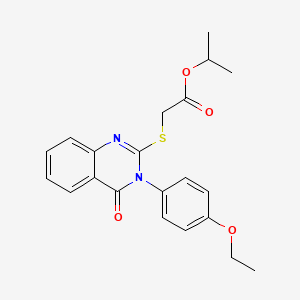 molecular formula C21H22N2O4S B4663223 isopropyl {[3-(4-ethoxyphenyl)-4-oxo-3,4-dihydro-2-quinazolinyl]thio}acetate CAS No. 679417-39-1