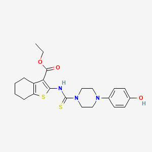 ethyl 2-({[4-(4-hydroxyphenyl)-1-piperazinyl]carbonothioyl}amino)-4,5,6,7-tetrahydro-1-benzothiophene-3-carboxylate