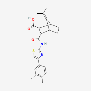 3-({[4-(3,4-dimethylphenyl)-1,3-thiazol-2-yl]amino}carbonyl)-7-(1-methylethylidene)bicyclo[2.2.1]heptane-2-carboxylic acid