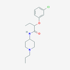 2-(3-chlorophenoxy)-N-(1-propyl-4-piperidinyl)butanamide