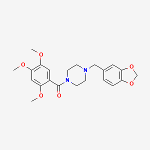 1-(1,3-benzodioxol-5-ylmethyl)-4-(2,4,5-trimethoxybenzoyl)piperazine