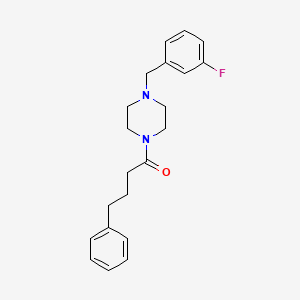 molecular formula C21H25FN2O B4663351 1-(3-fluorobenzyl)-4-(4-phenylbutanoyl)piperazine 