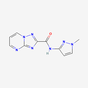 molecular formula C10H9N7O B4663382 N-(1-methyl-1H-pyrazol-3-yl)[1,2,4]triazolo[1,5-a]pyrimidine-2-carboxamide 