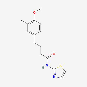 molecular formula C15H18N2O2S B4663392 4-(4-methoxy-3-methylphenyl)-N-1,3-thiazol-2-ylbutanamide 