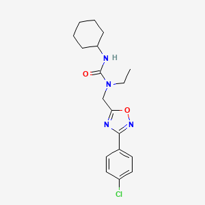 N-{[3-(4-chlorophenyl)-1,2,4-oxadiazol-5-yl]methyl}-N'-cyclohexyl-N-ethylurea