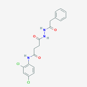 molecular formula C18H17Cl2N3O3 B466343 N-(2,4-dichlorophenyl)-4-oxo-4-[2-(phenylacetyl)hydrazino]butanamide CAS No. 457924-41-3