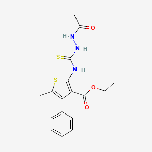 ethyl 2-{[(2-acetylhydrazino)carbonothioyl]amino}-5-methyl-4-phenyl-3-thiophenecarboxylate