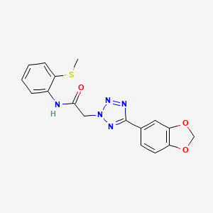 2-[5-(1,3-benzodioxol-5-yl)-2H-tetrazol-2-yl]-N-[2-(methylthio)phenyl]acetamide