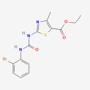 molecular formula C14H14BrN3O3S B4663477 ethyl 2-({[(2-bromophenyl)amino]carbonyl}amino)-4-methyl-1,3-thiazole-5-carboxylate 