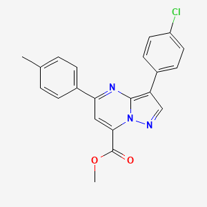 methyl 3-(4-chlorophenyl)-5-(4-methylphenyl)pyrazolo[1,5-a]pyrimidine-7-carboxylate